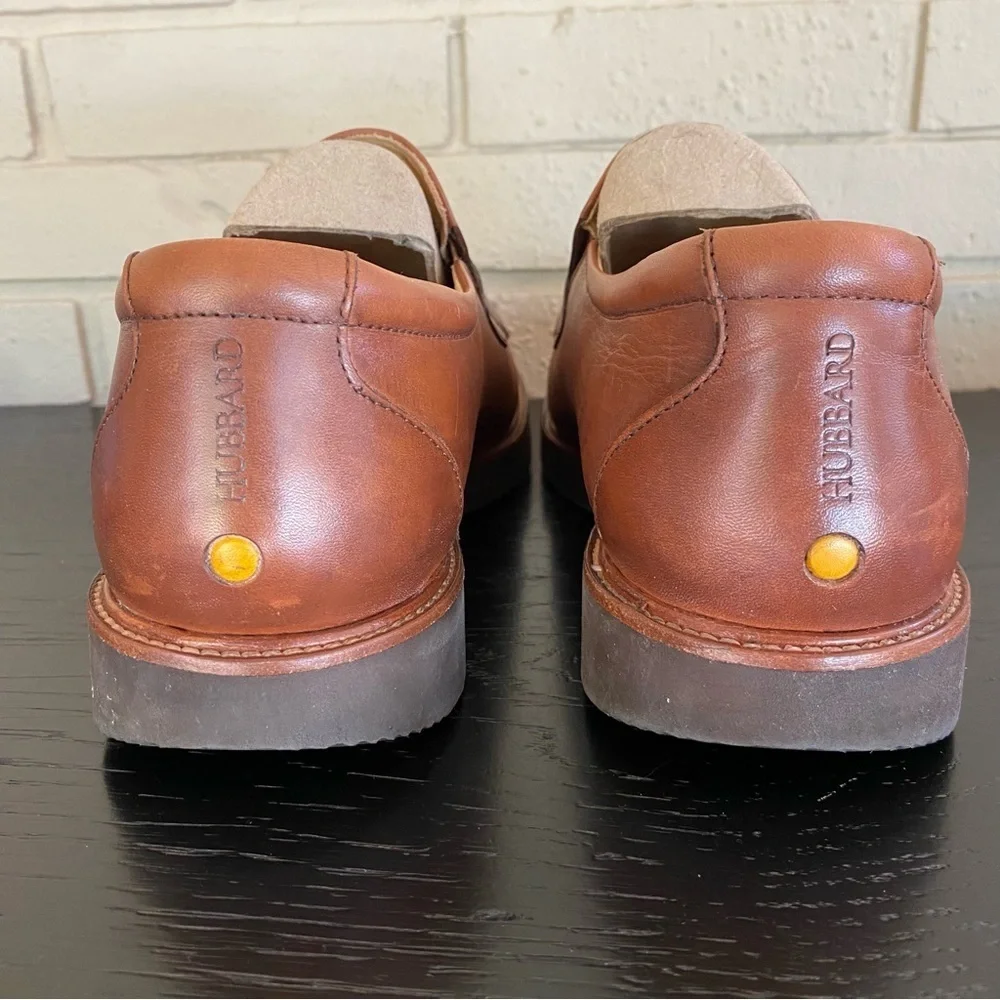 Samuel Hubbard Mens 12 M Ivy Legend Penny Loafer Tan Leather Vibram Sole Comfort